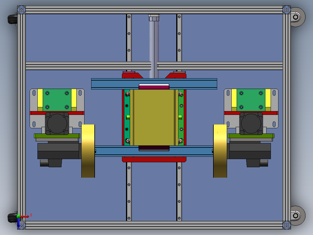 自动定长切割机俯视图