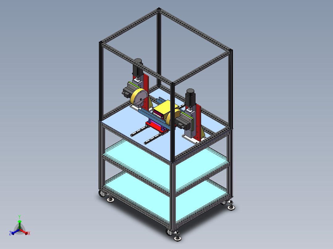 自动定长切割机正等轴测图