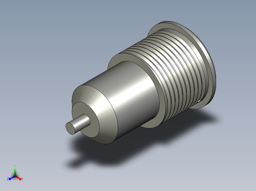 19mm自锁6V红色按钮指示灯正等轴测图