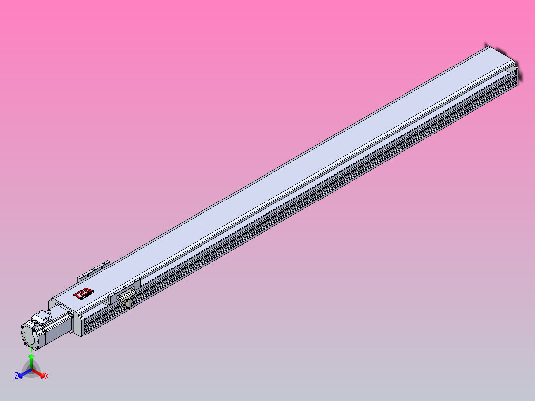 日规模组半封闭丝杆TPA-HNR-110D-1610C-L1200-M-C-P40-N3正等轴测图