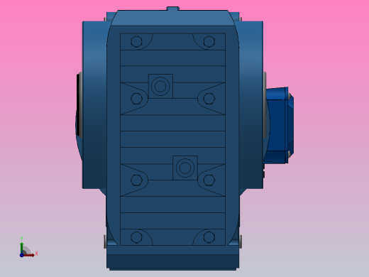 KA87空心轴安装螺旋锥齿轮减速机KA87-YV0.75-6P-174.99-M1-0°-A前视缩略图