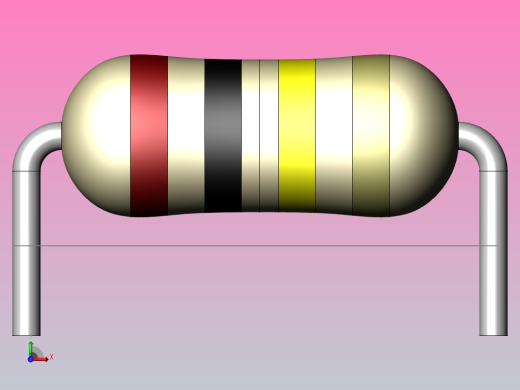 Axial0_4_100K电阻电子电容前视缩略图