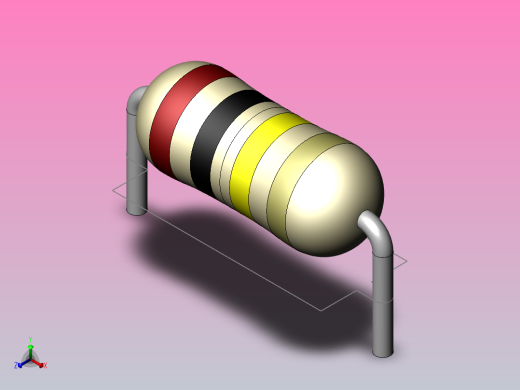 Axial0_4_100K电阻电子电容正等轴测缩略图
