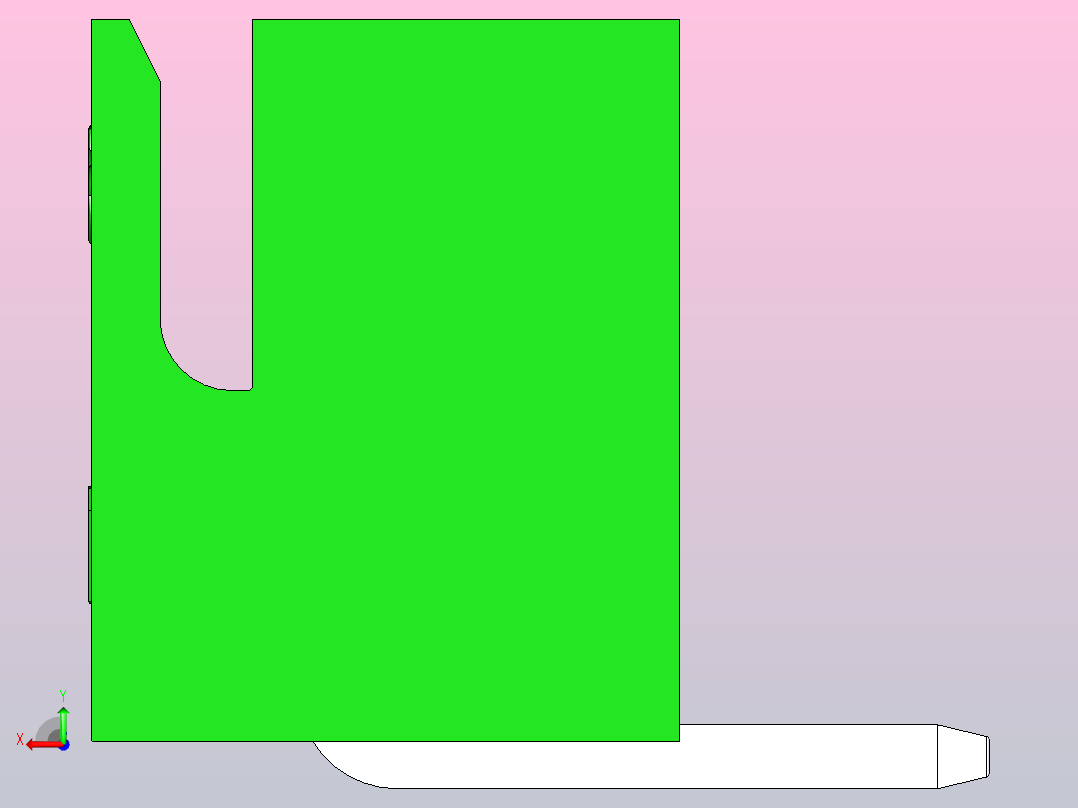 绿色JST XH 6针连接器P 2 54mm成角度后视图