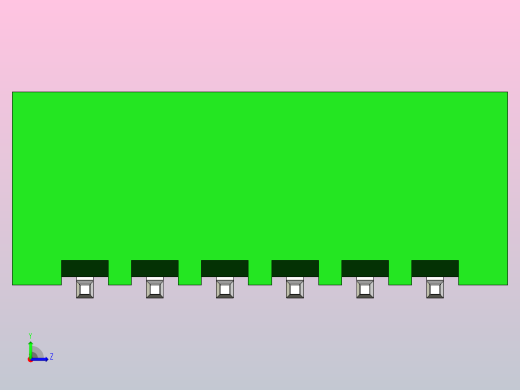 绿色JST XH 6针连接器P 2 54mm成角度左视缩略图