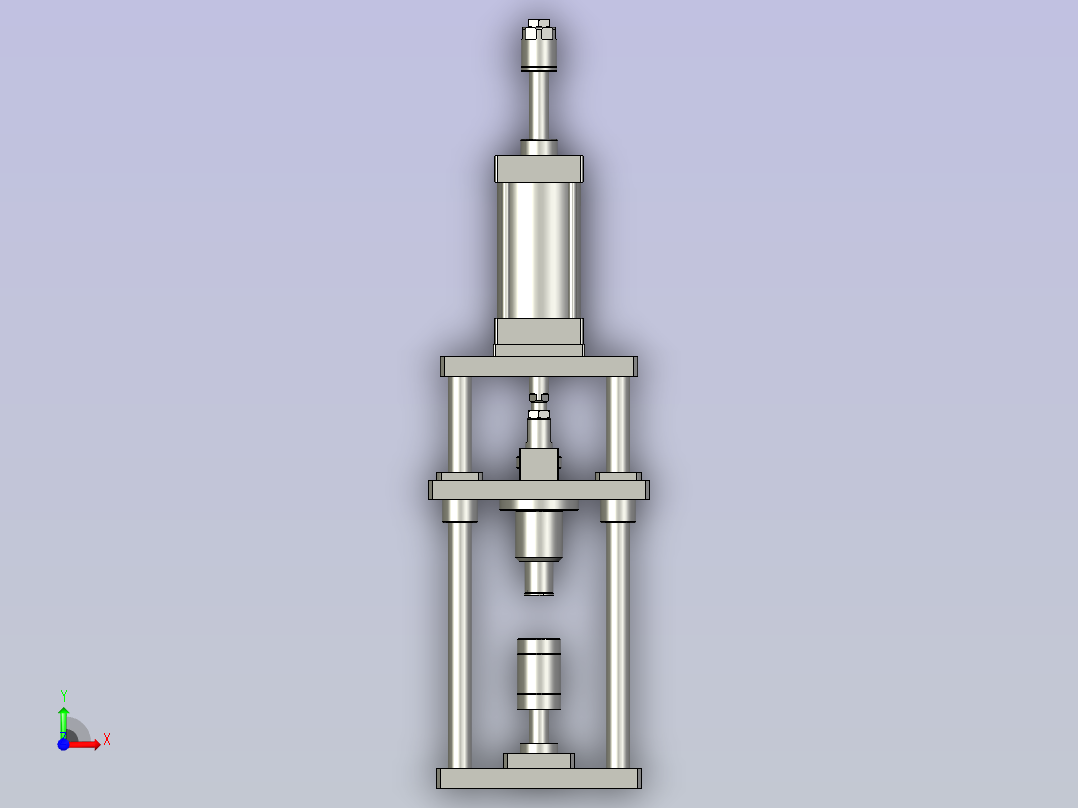 铆钉压紧前视图