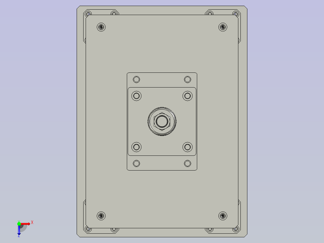 铆钉压紧俯视图