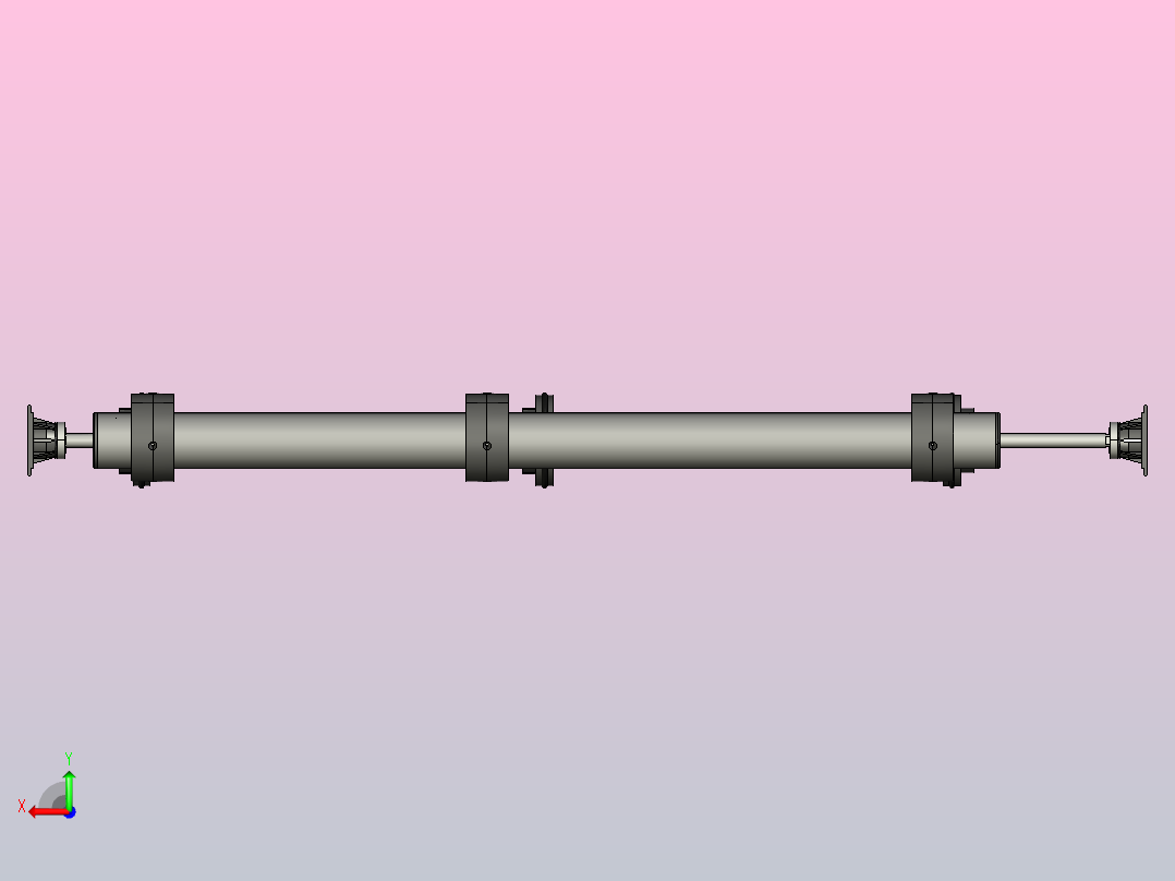 卷帘百叶窗设置的滚轮机构后视图