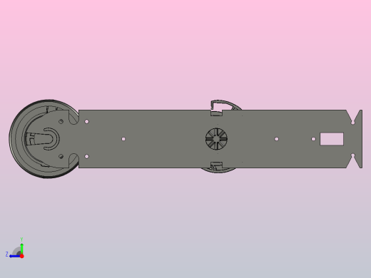 卷帘百叶窗设置的滚轮机构右视缩略图