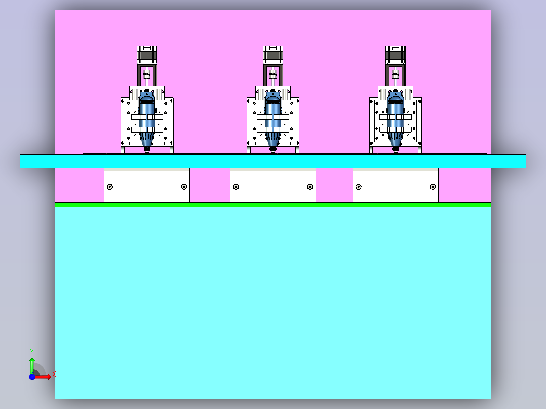 内孔自动化打磨设备设计前视图