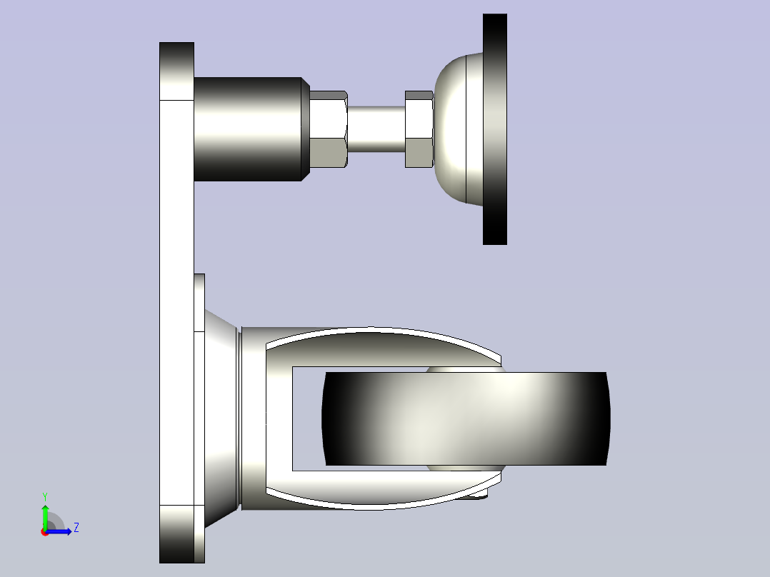 调整脚（通用型）脚轮+蹄脚组装款、组合脚轮左视图