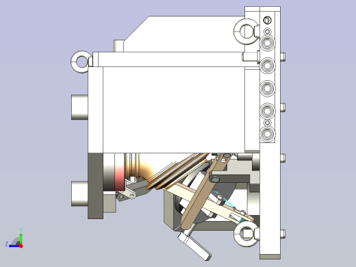 一款弯管液压夹具3D模型右视缩略图