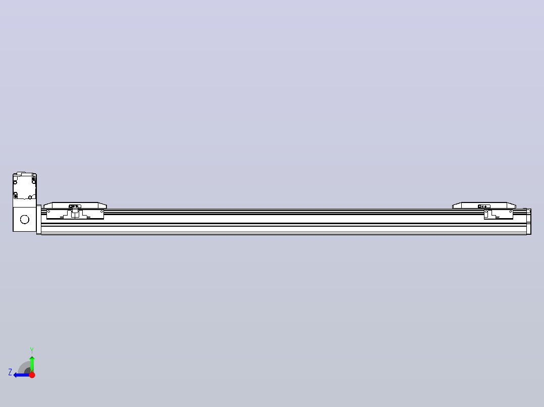 皮带直线轴双滑块型TPA-GCBS-50-P42-L300-LU-M10-N3右视图