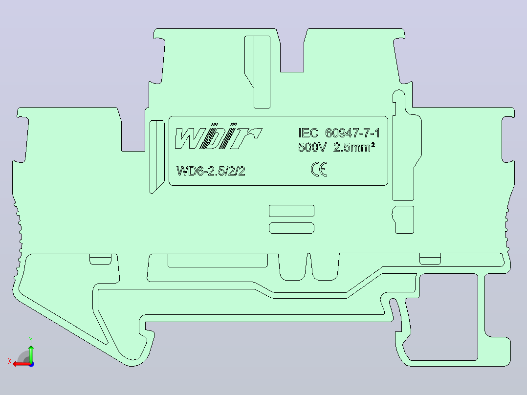 电器通用端子台ZIW91-2.5C后视图