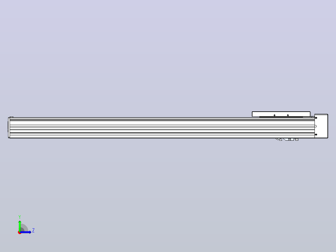滚珠丝杠直线轴带导轨全封闭TPA-HCR-120D-1610C-L700-MR-C-P40-N3左视图