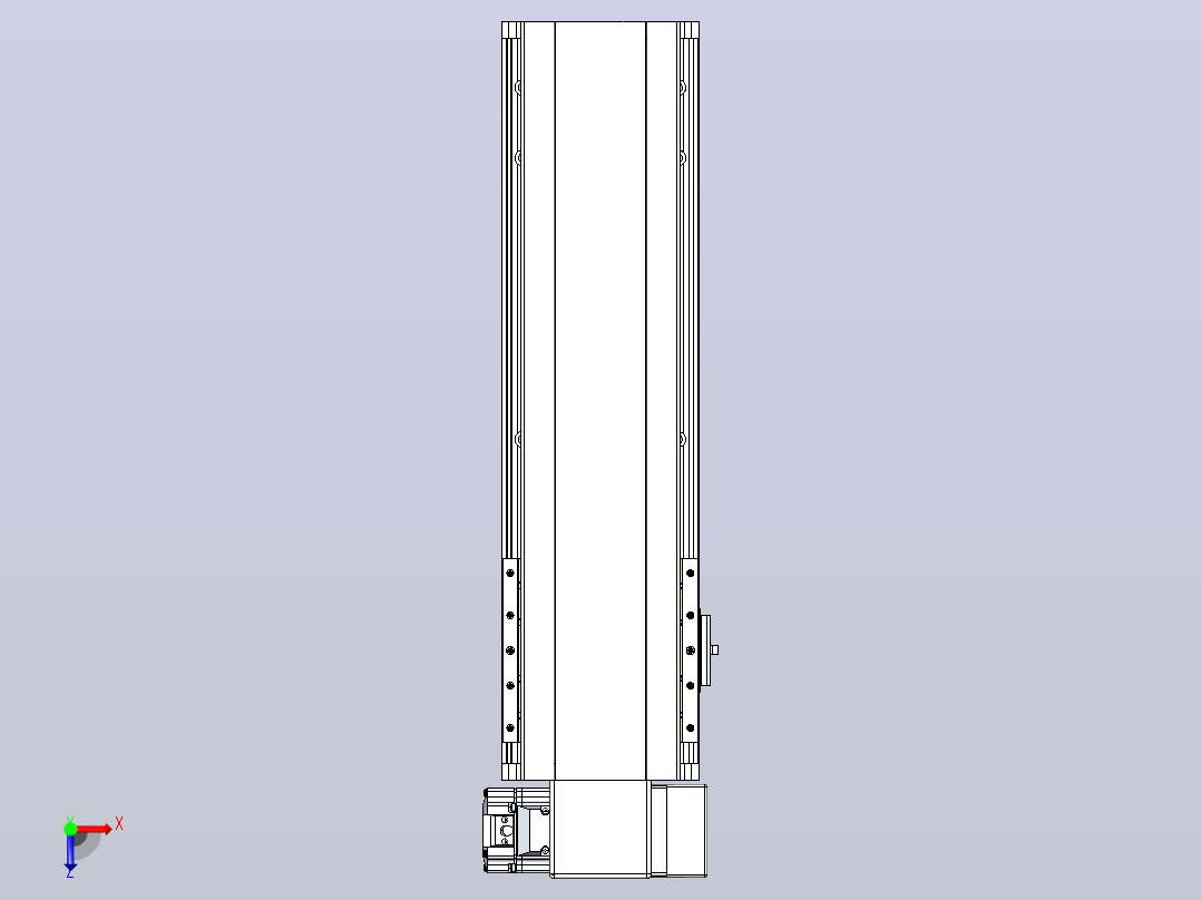 皮带直线轴半封闭可选导轨TPA-HNB-140D-120-L300-RP-C-P40-N3俯视图