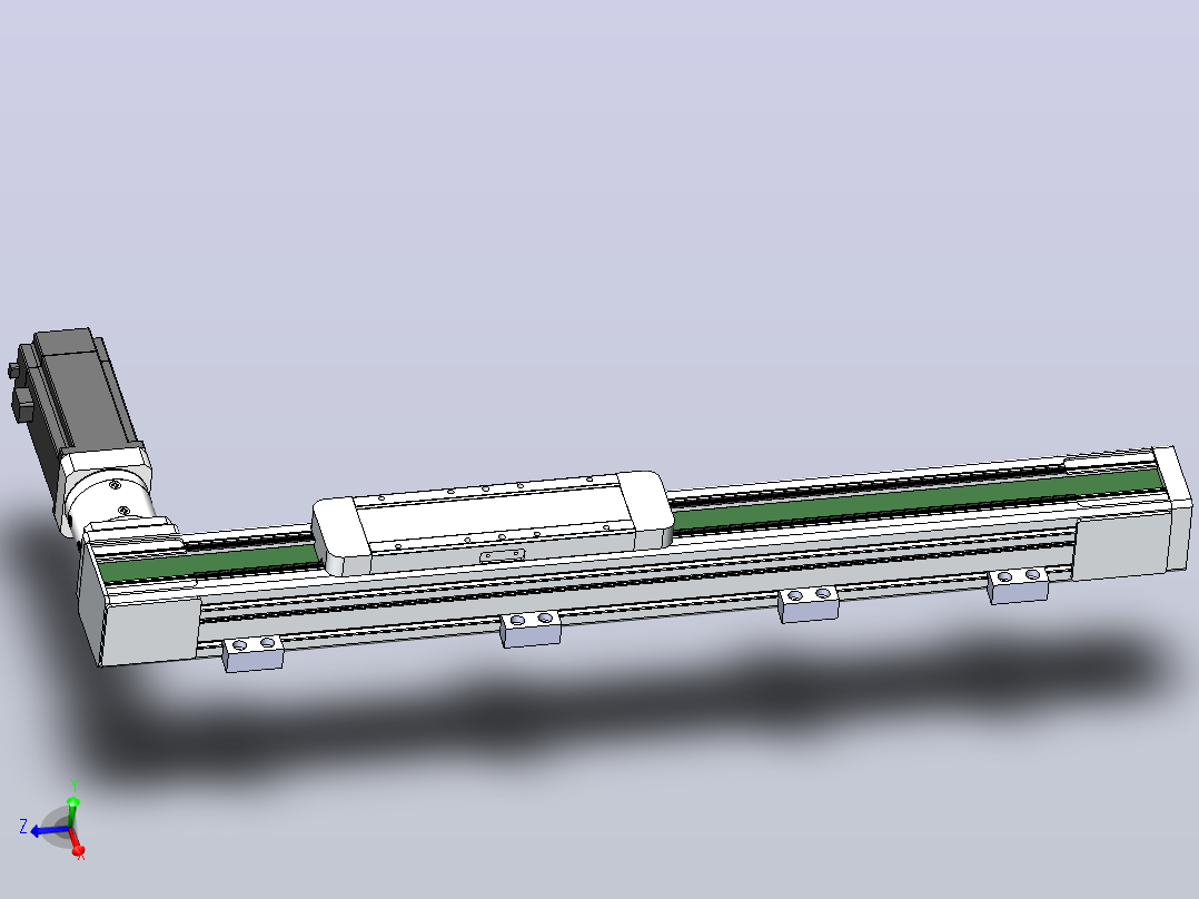 DMEB65L-RTCR欧规同步带模组直线模组（电机右折）[DMEB65L-L15S350-DT400-C2U-RTCR]主视图