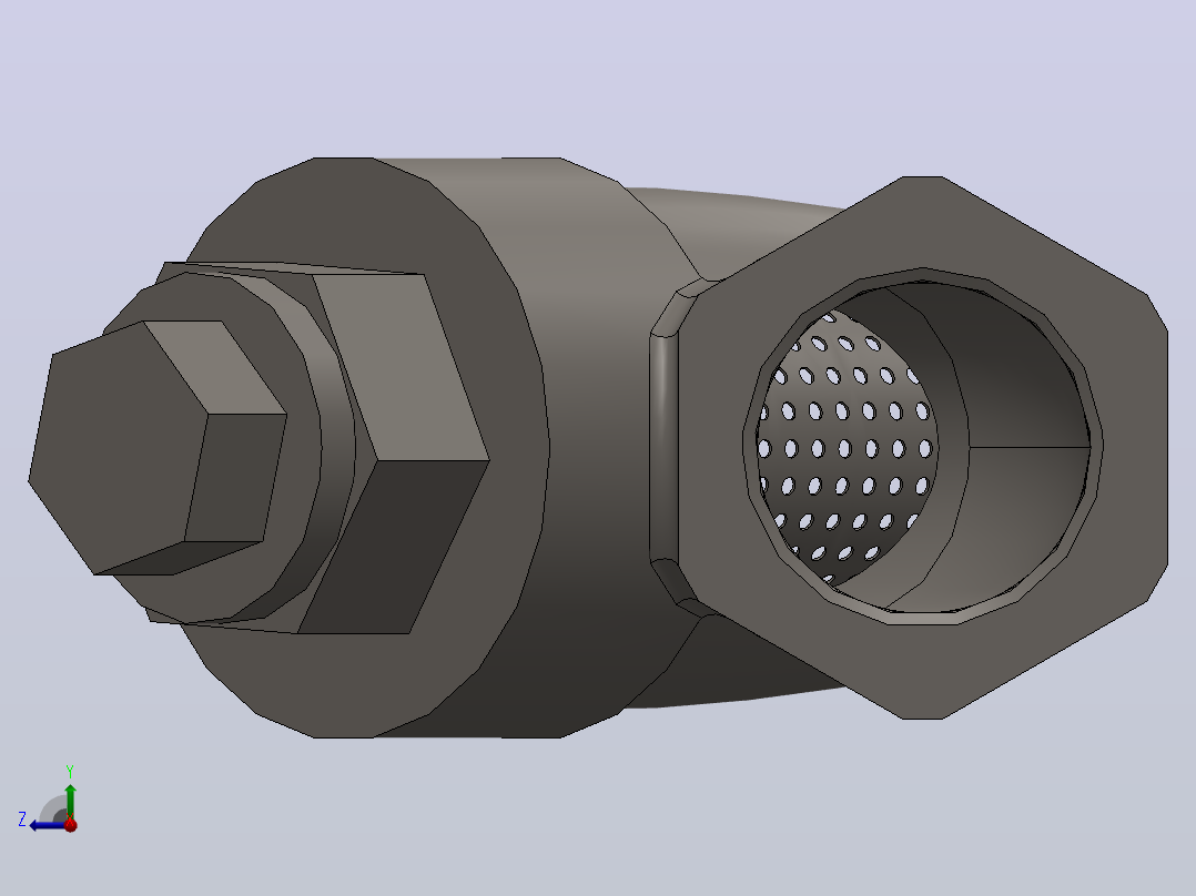 Y型过滤器，管道过滤器FNW-FNW14B-YSSD右视图