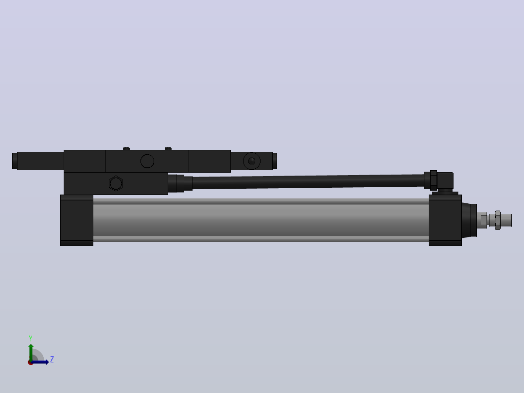 10A-5(V)系列带阀气缸(带阀型自己保持式)[10A-5(V) (Ⅱ) SD 40 B 300 A 5]左视图
