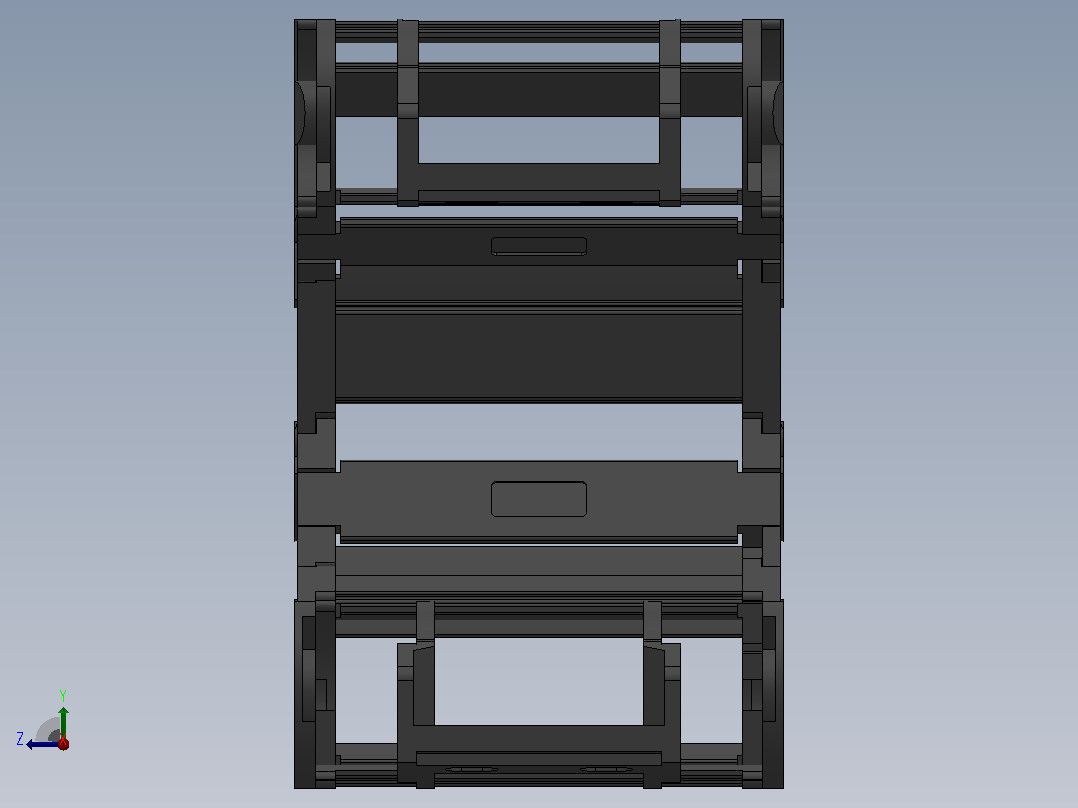 内高25内侧打开型桥式拖链DMD25BT-25-77-R75-30-A1右视图