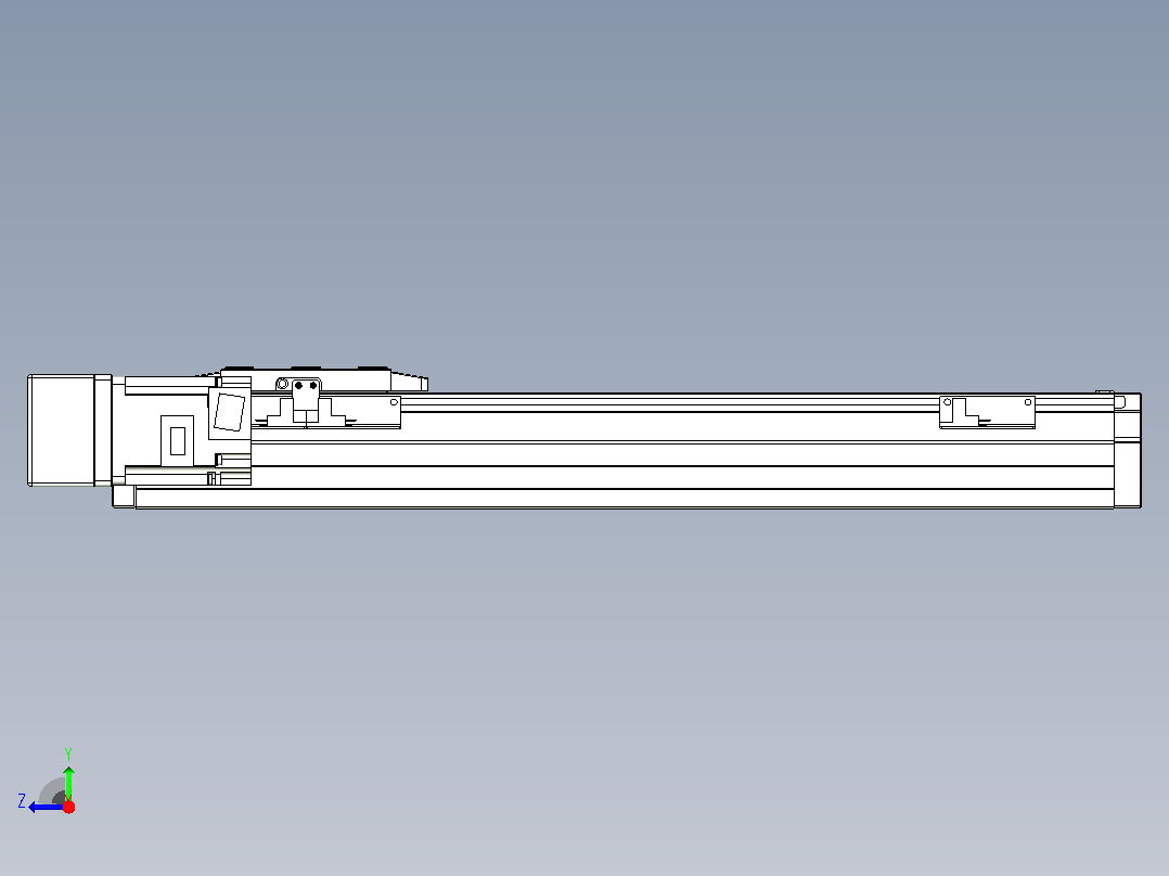 滚珠丝杠直线轴内置导轨TPA-GCR-80-1610C-L350-ML-M40-N3右视图