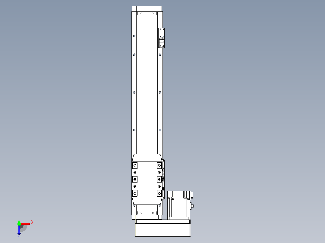 滚珠丝杠直线轴内置导轨TPA-GCR-80-1610C-L350-ML-M40-N3俯视图