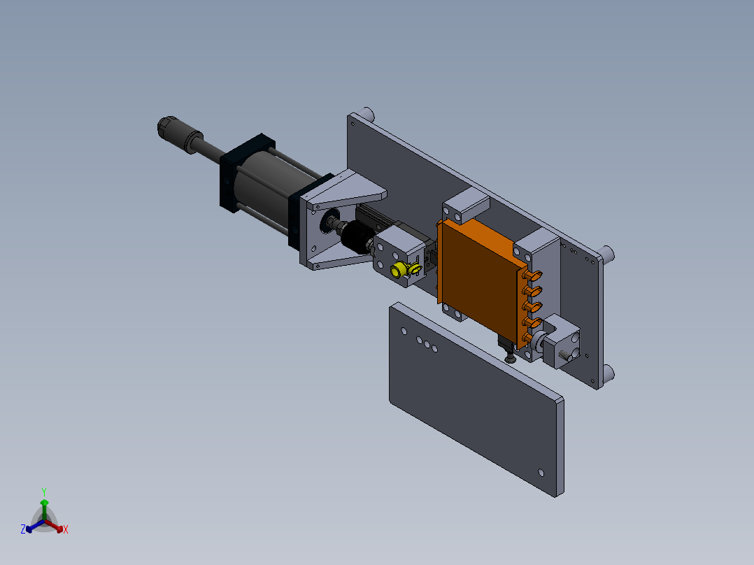230主换热器接头预装工装正等轴测图