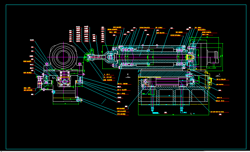 数控管螺纹加工机床机械设备cad图纸图纸