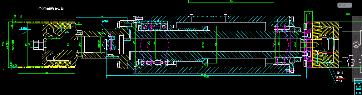 数控管螺纹加工机床机械设备cad图纸图纸