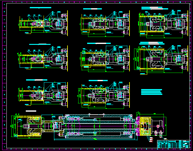 数控管螺纹加工机床机械设备cad图纸图纸
