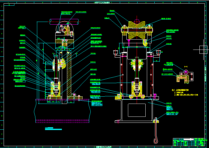 数控管螺纹加工机床机械设备cad图纸图纸