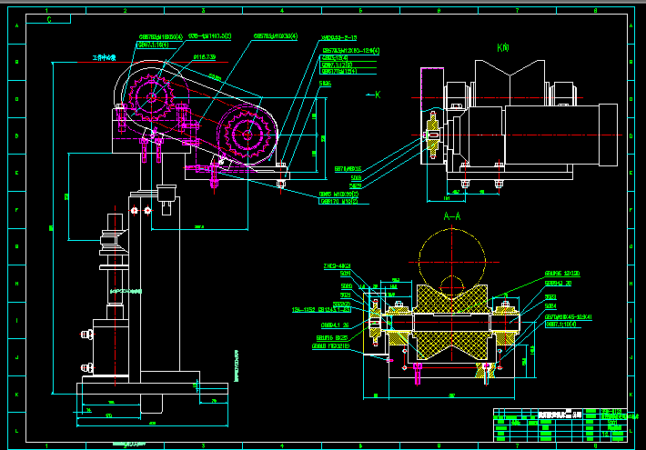 数控管螺纹加工机床机械设备cad图纸图纸