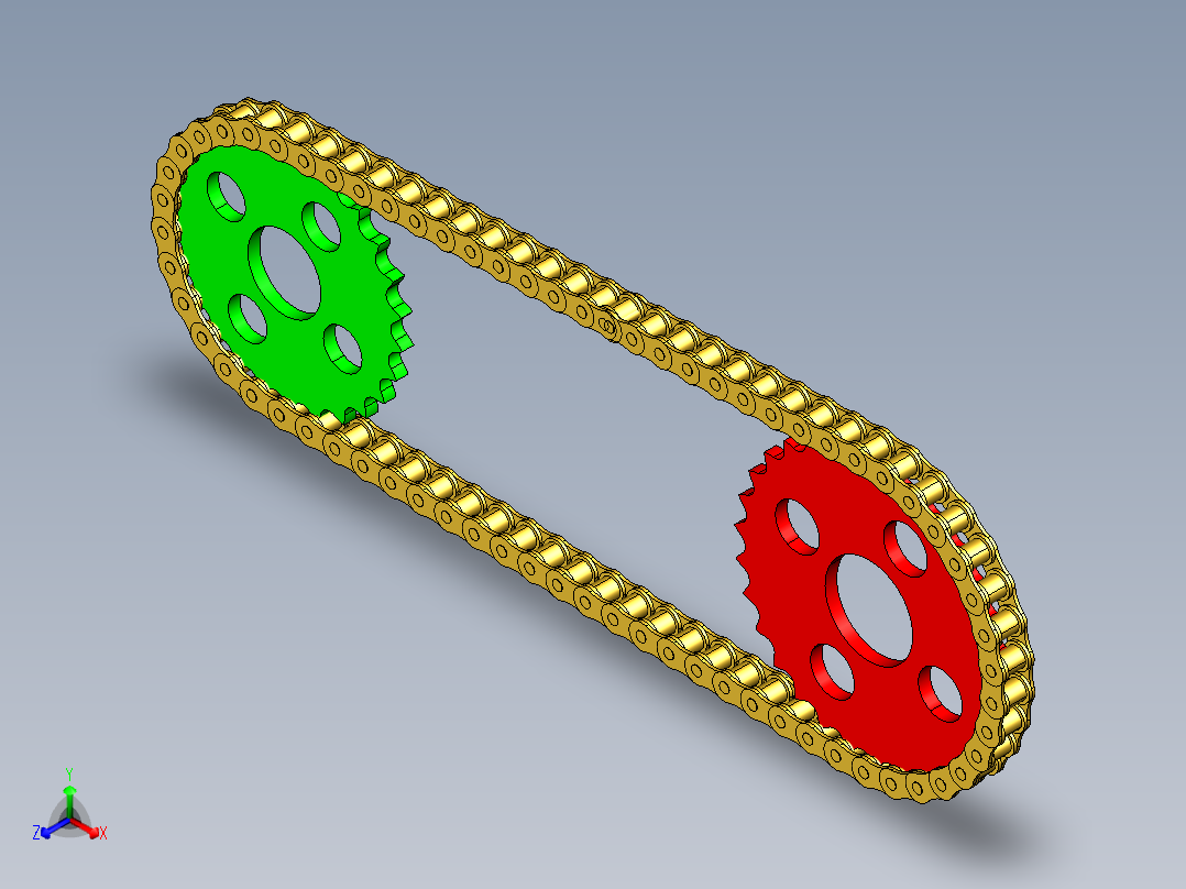 链条链轮3D模型proe