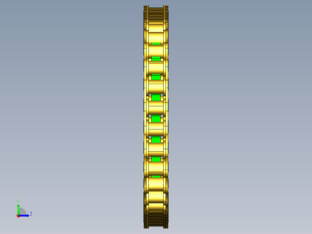链条链轮3D模型proe左视图