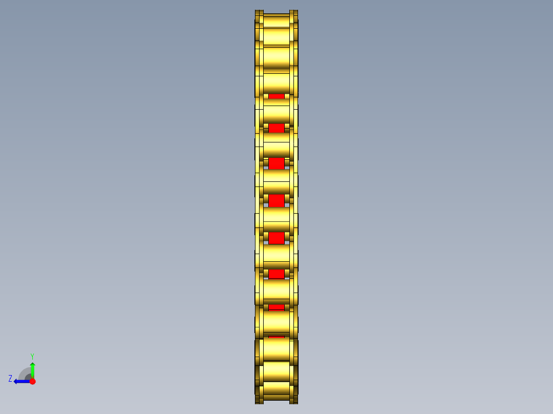 链条链轮3D模型proe右视图