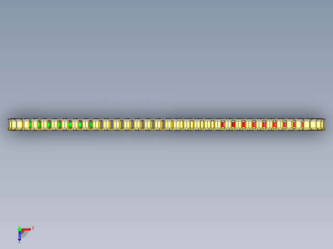 链条链轮3D模型proe俯视图
