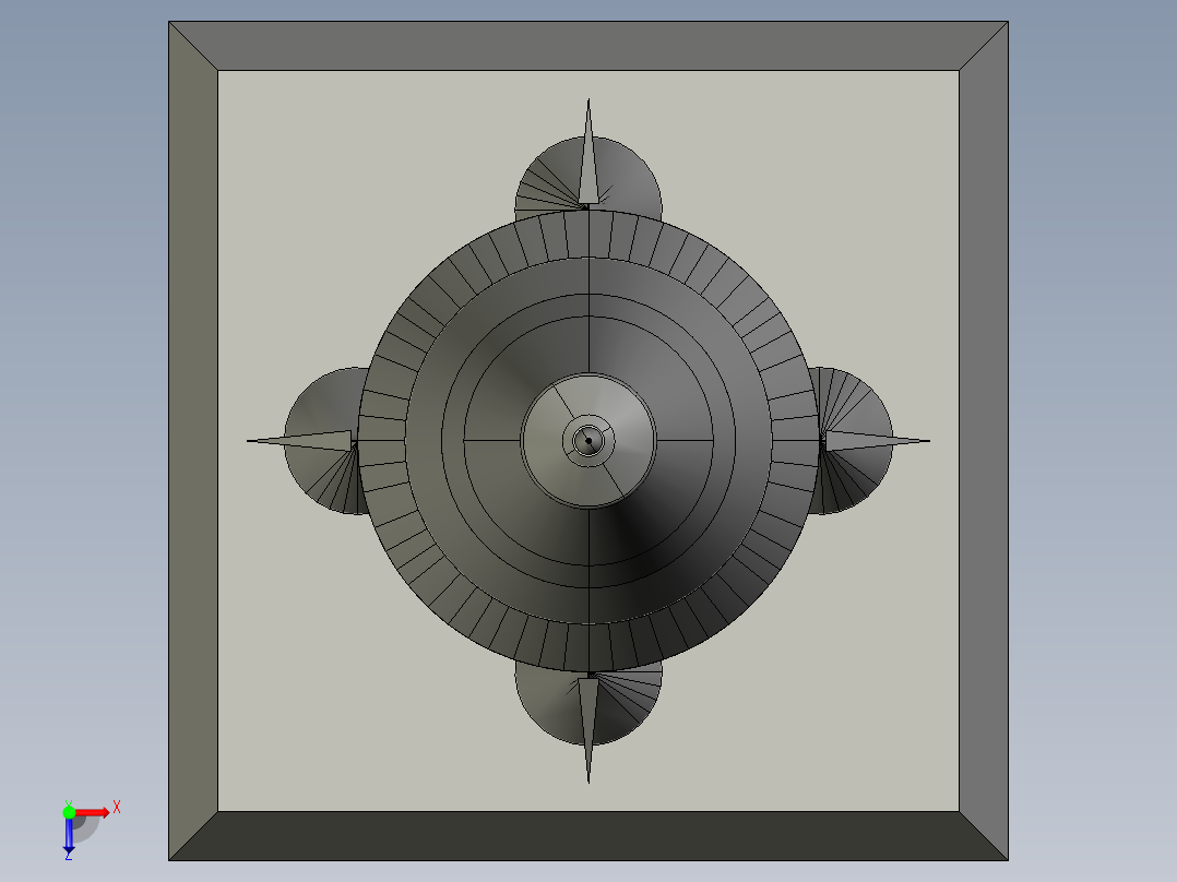 玩具火箭3d模型俯视图