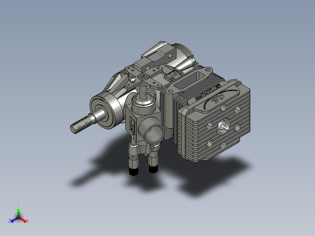 直升机的发动机3D模型