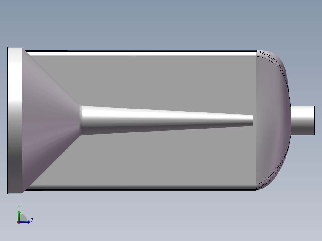 零件1-漏斗抽壳左视图