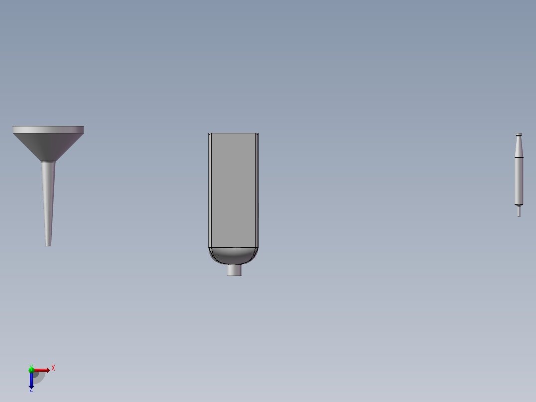 零件1-漏斗抽壳俯视图