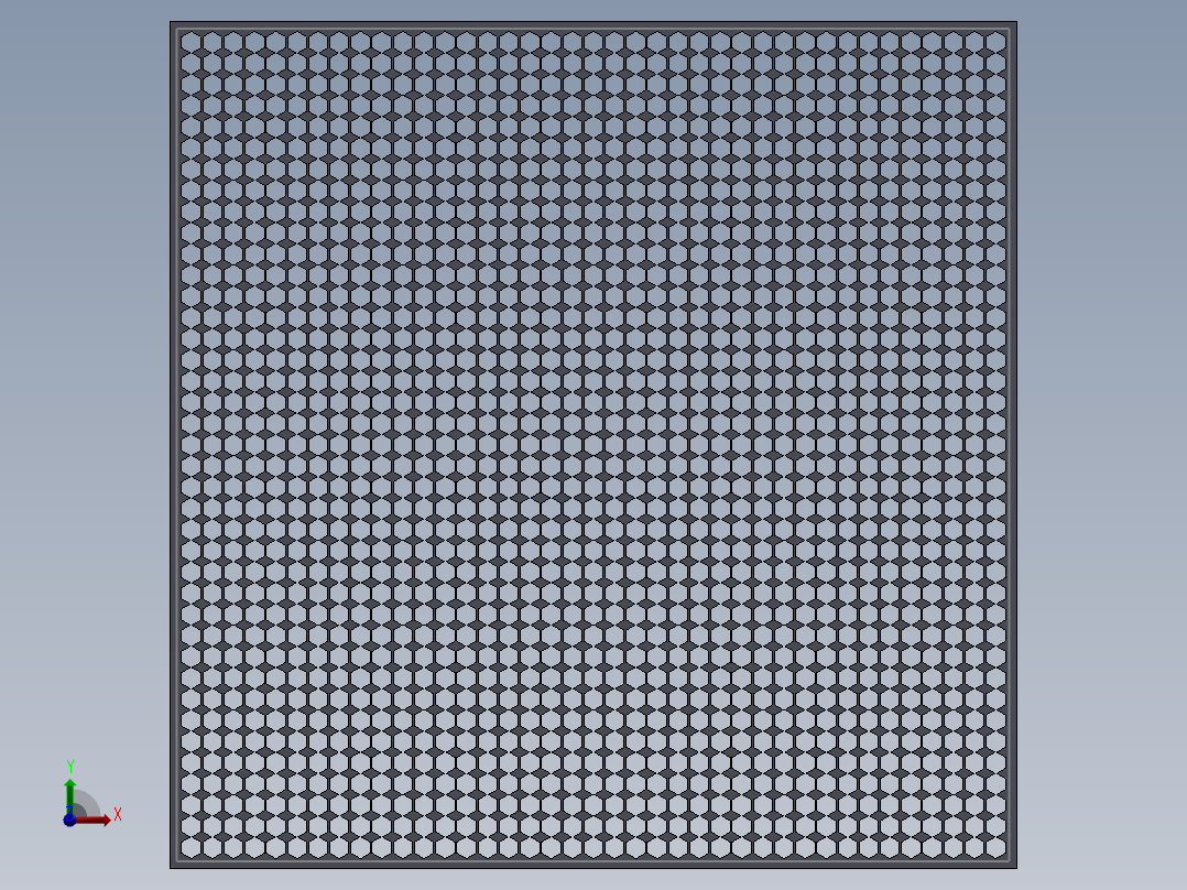 solidworks 蜂窝板设计前视图