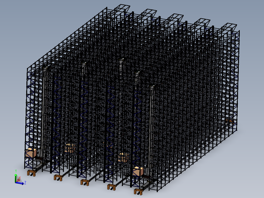 自动化立体仓库方案 3D图