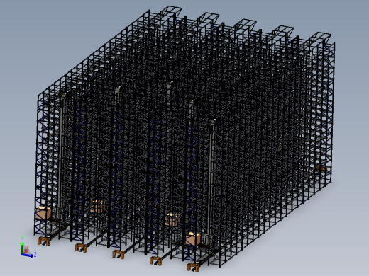 自动化立体仓库方案 3D图