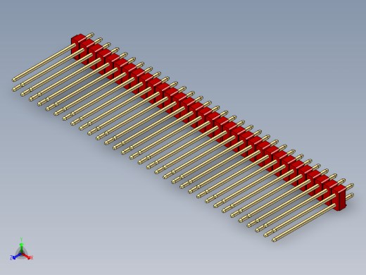 彩色公头100mil（2.54mm）系列-DS1021_red_2x32p_100mil_Type19_rev1.0