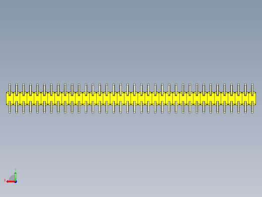 彩色公排针 100mil 2.54mm 系列-DS1022_yellow_72p_100mil_TypeSMT_rev1.0后视缩略图