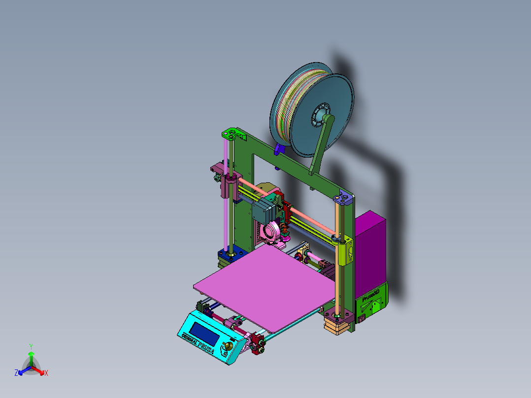 普鲁萨i3 MK2 3D打印机主视图