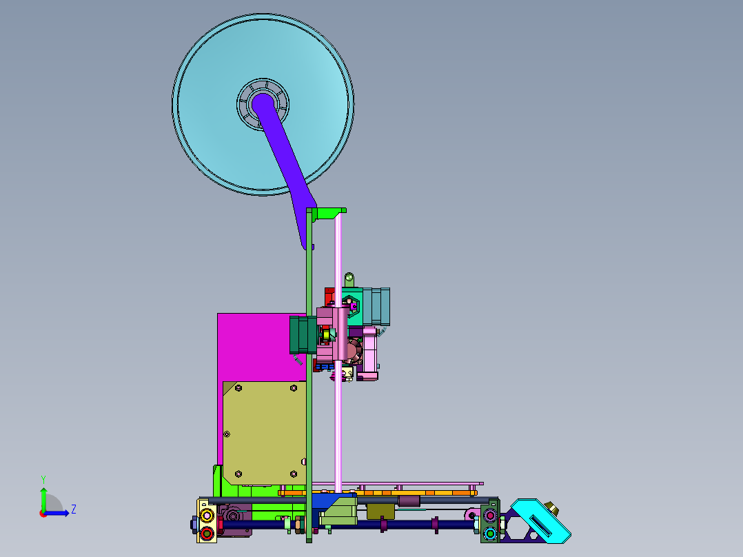 普鲁萨i3 MK2 3D打印机左视图