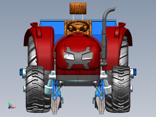 丘陵山区农用播种车的的设计、建模与运动模拟前视缩略图