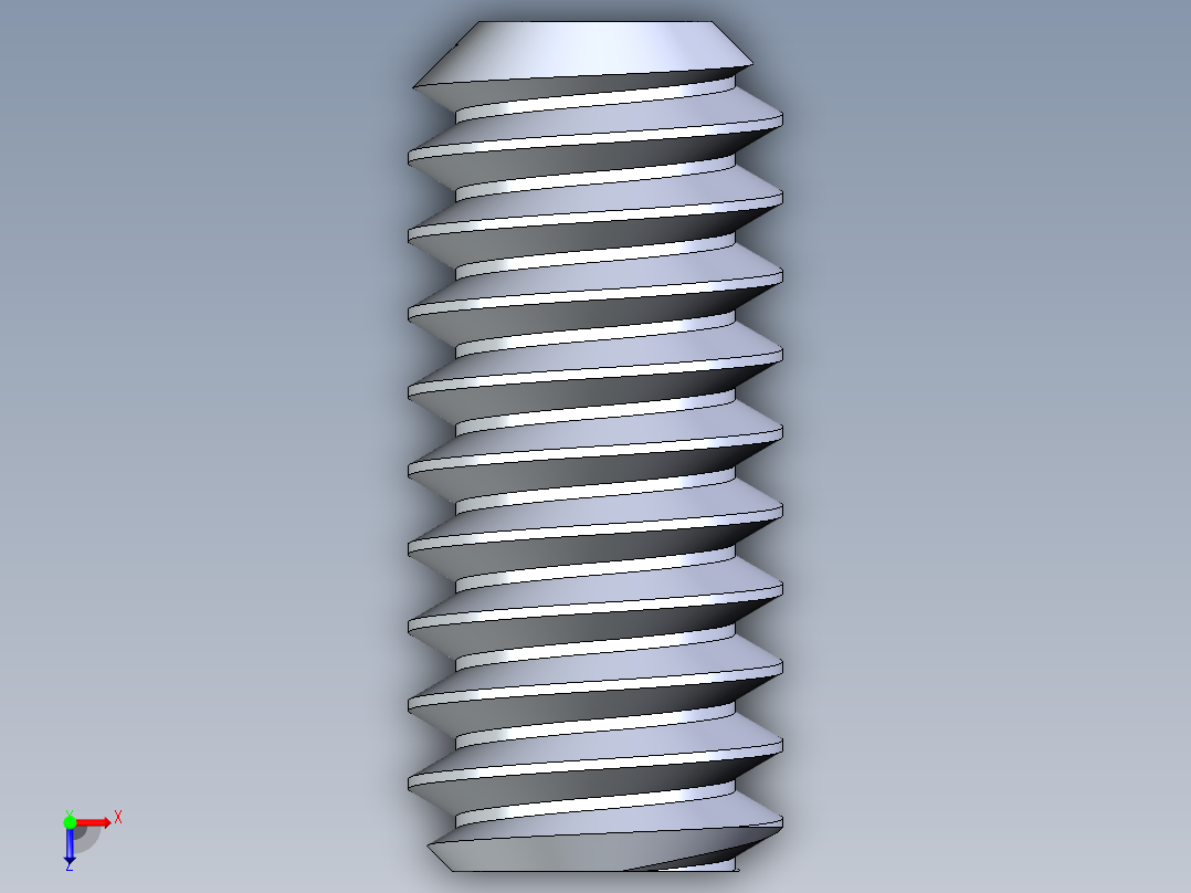 UNC 平头紧定螺钉-UNC SET SCREW 2-58 x 0.187.STEP俯视图