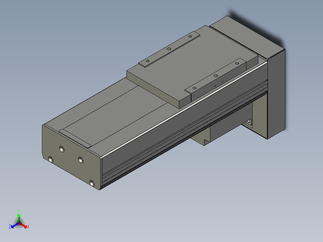 直线模组LHC17-S200-D设计图纸主视图